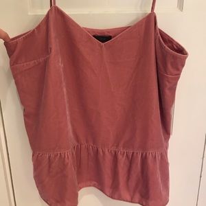 J. Crew Pink Velvet Top